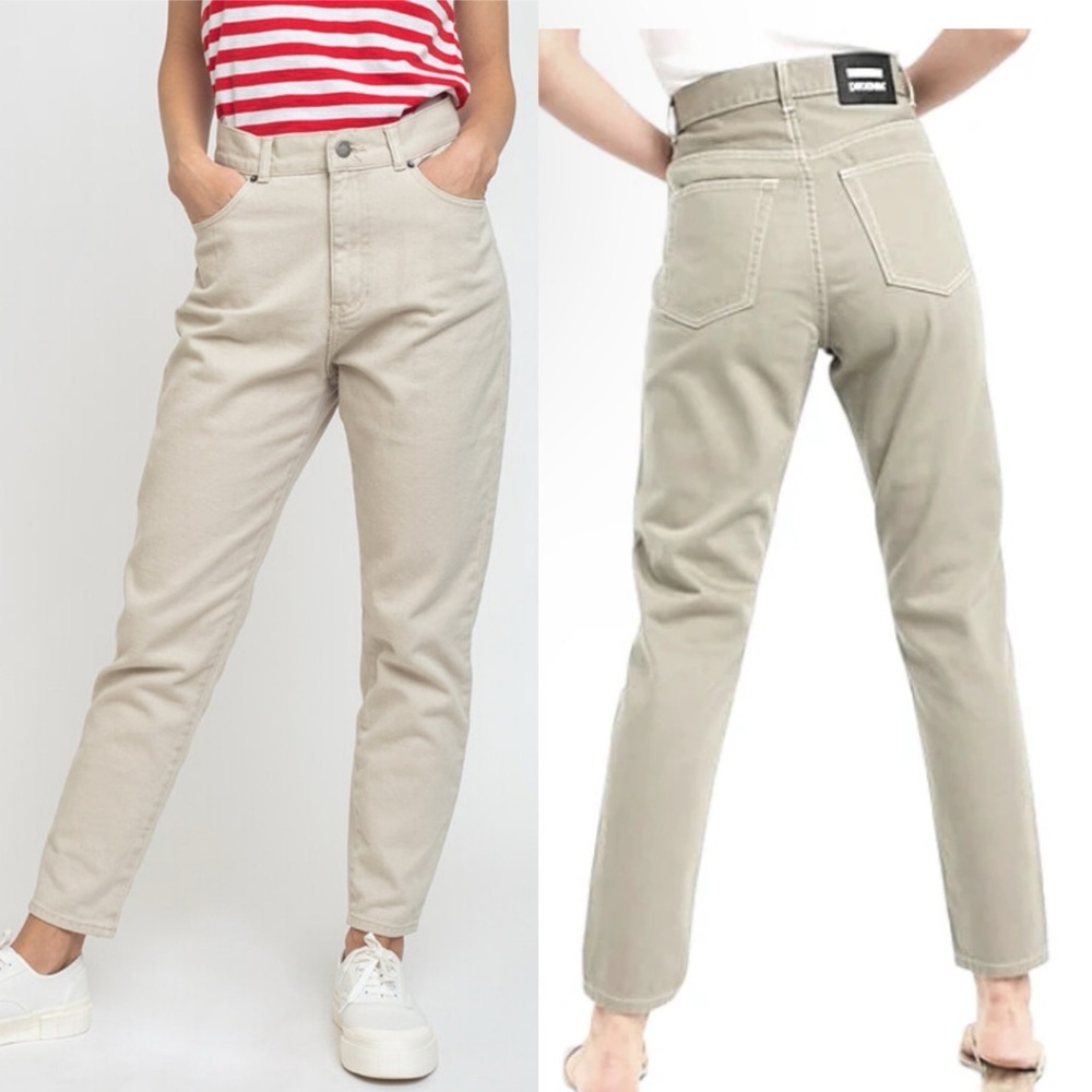 Dr Denim REVOLVE Nora Mom Jeans Buff Beige Neutral High Rise Sz 28